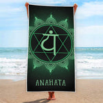 Anahata Chakra Symbol Print Beach Towel