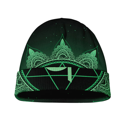 Anahata Chakra Symbol Print Beanie