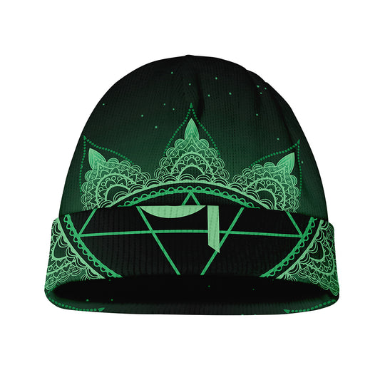 Anahata Chakra Symbol Print Beanie