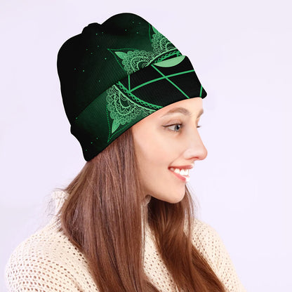 Anahata Chakra Symbol Print Beanie