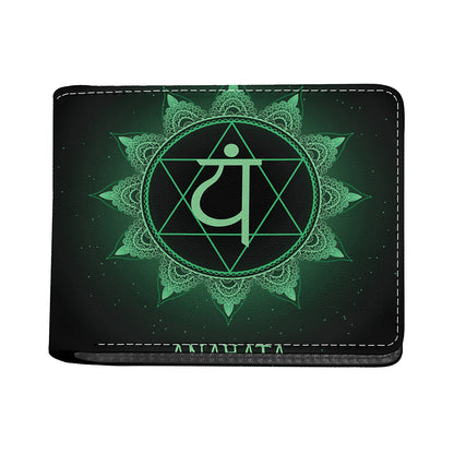 Anahata Chakra Symbol Print Bifold Wallet