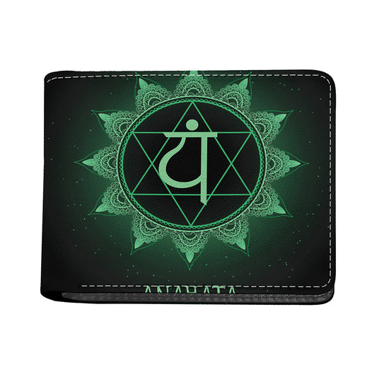 Anahata Chakra Symbol Print Bifold Wallet