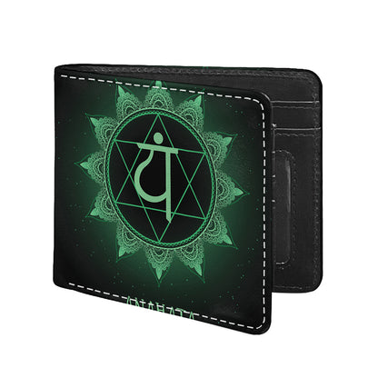 Anahata Chakra Symbol Print Bifold Wallet