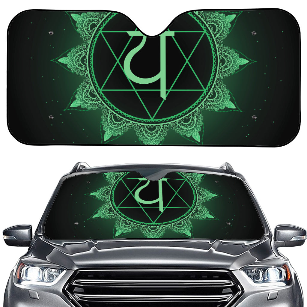 Anahata Chakra Symbol Print Car Windshield Sun Shade