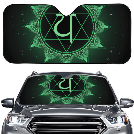 Anahata Chakra Symbol Print Car Windshield Sun Shade
