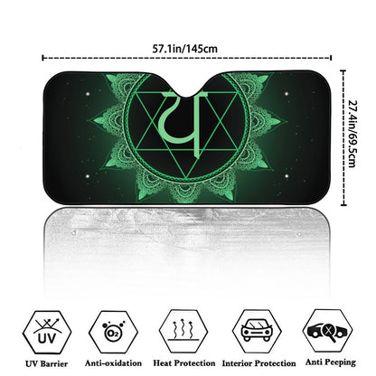 Anahata Chakra Symbol Print Car Windshield Sun Shade