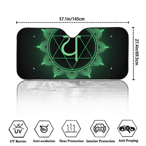 Anahata Chakra Symbol Print Car Windshield Sun Shade