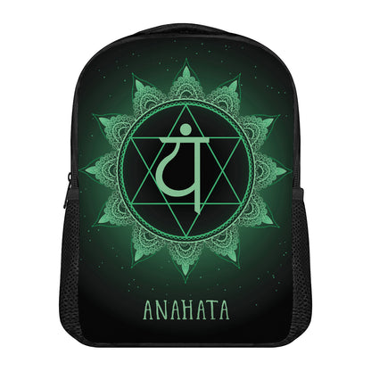 Anahata Chakra Symbol Print Casual Backpack
