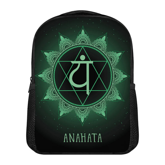 Anahata Chakra Symbol Print Casual Backpack
