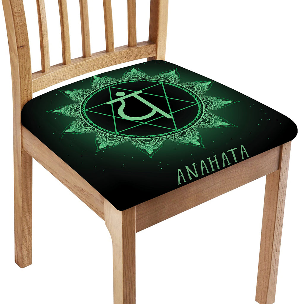 Anahata Chakra Symbol Print Chair Cushion Cover