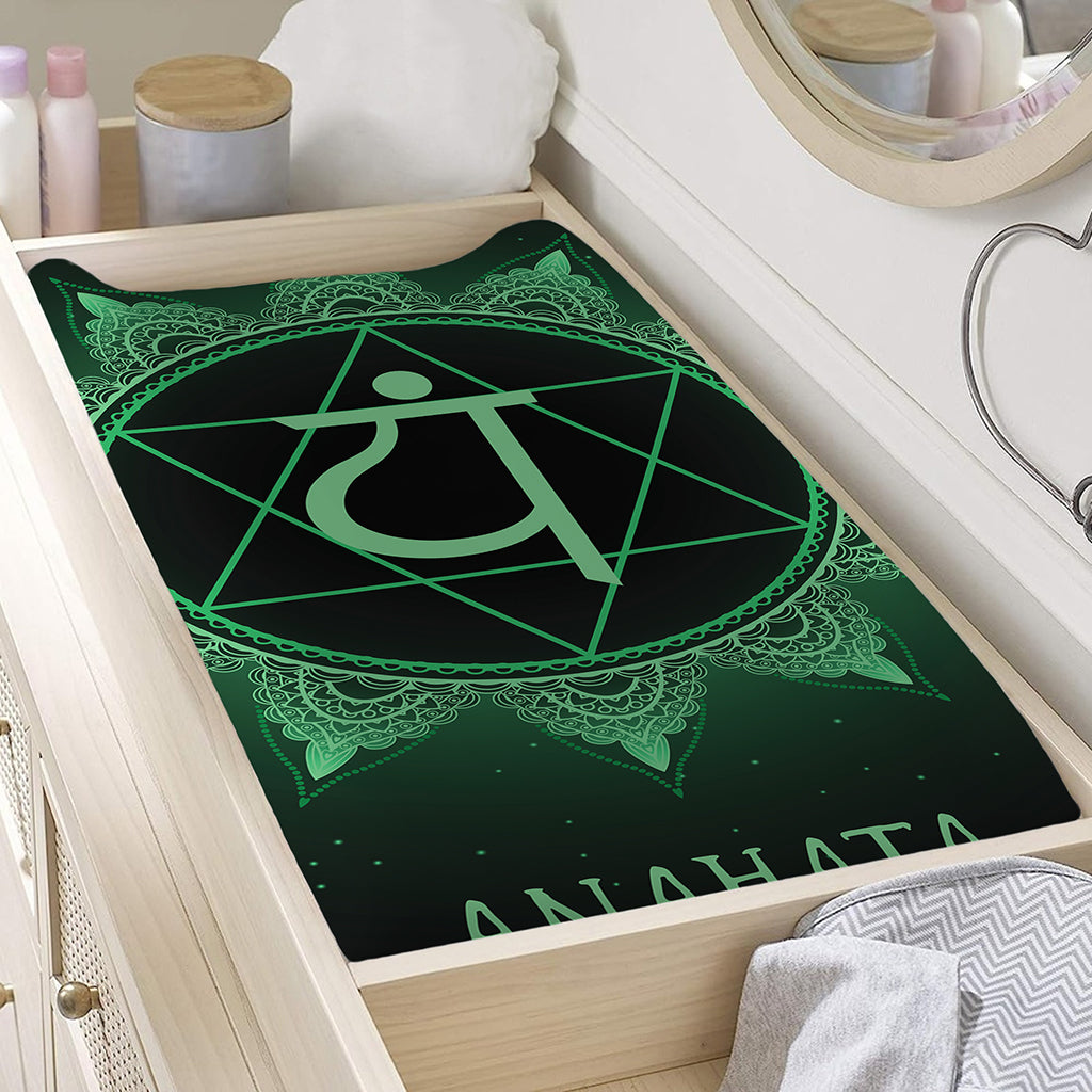 Anahata Chakra Symbol Print Changing Pad Cover