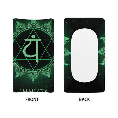 Anahata Chakra Symbol Print Changing Pad Cover