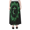Anahata Chakra Symbol Print Chiffon Maxi Skirt