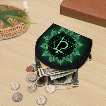 Anahata Chakra Symbol Print Coin Purse