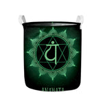 Anahata Chakra Symbol Print Collapsible Laundry Basket