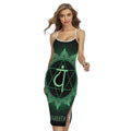Anahata Chakra Symbol Print Cross Back Cami Dress