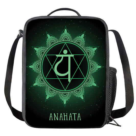 Anahata Chakra Symbol Print Crossbody Lunch Bag