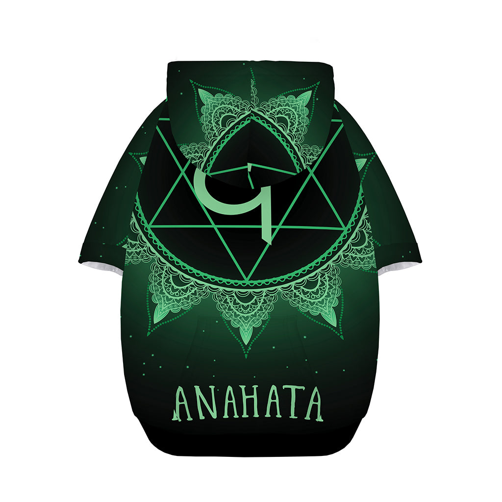 Anahata Chakra Symbol Print Dog Zip Up Hoodie