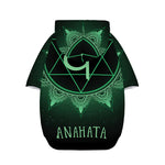 Anahata Chakra Symbol Print Dog Zip Up Hoodie