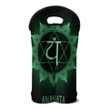 Anahata Chakra Symbol Print Double Neoprene Wine Tote