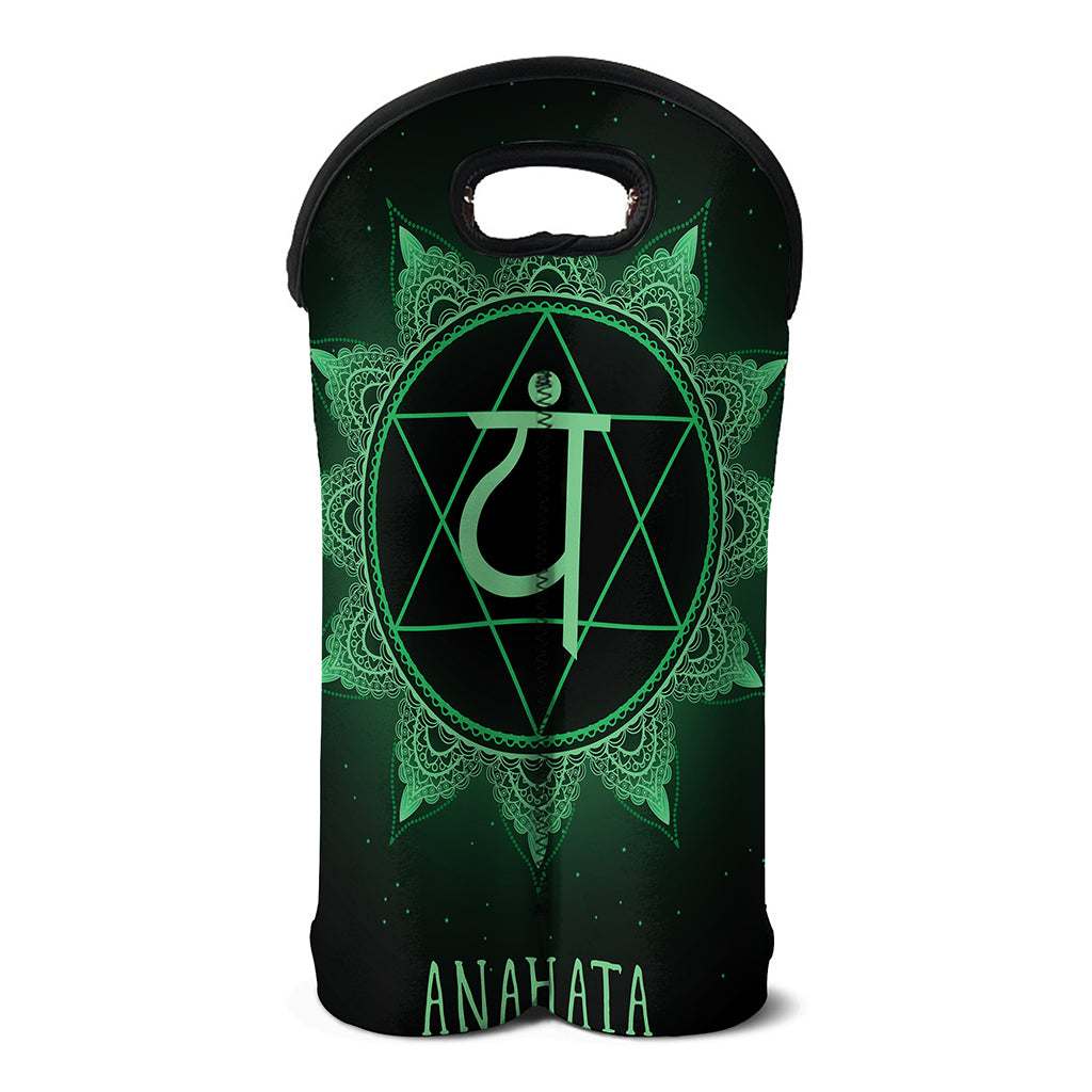 Anahata Chakra Symbol Print Double Neoprene Wine Tote