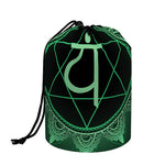 Anahata Chakra Symbol Print Drawstring Makeup Bag