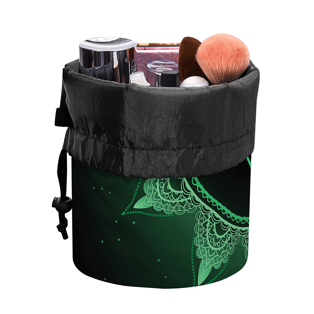 Anahata Chakra Symbol Print Drawstring Makeup Bag