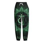 Anahata Chakra Symbol Print Fleece Lined Knit Pants