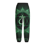 Anahata Chakra Symbol Print Fleece Lined Knit Pants