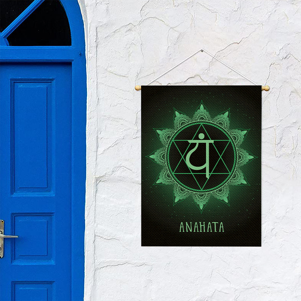 Anahata Chakra Symbol Print Garden Flag