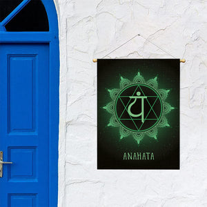 Anahata Chakra Symbol Print Garden Flag