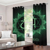 Anahata Chakra Symbol Print Grommet Curtains