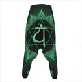 Anahata Chakra Symbol Print Hammer Pants