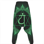 Anahata Chakra Symbol Print Hammer Pants