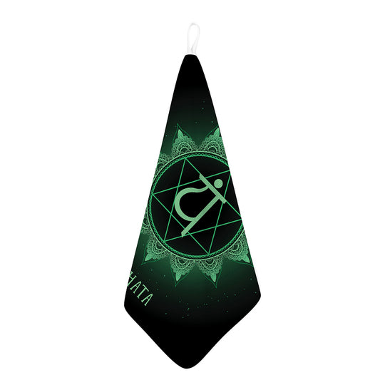 Anahata Chakra Symbol Print Hand Towel