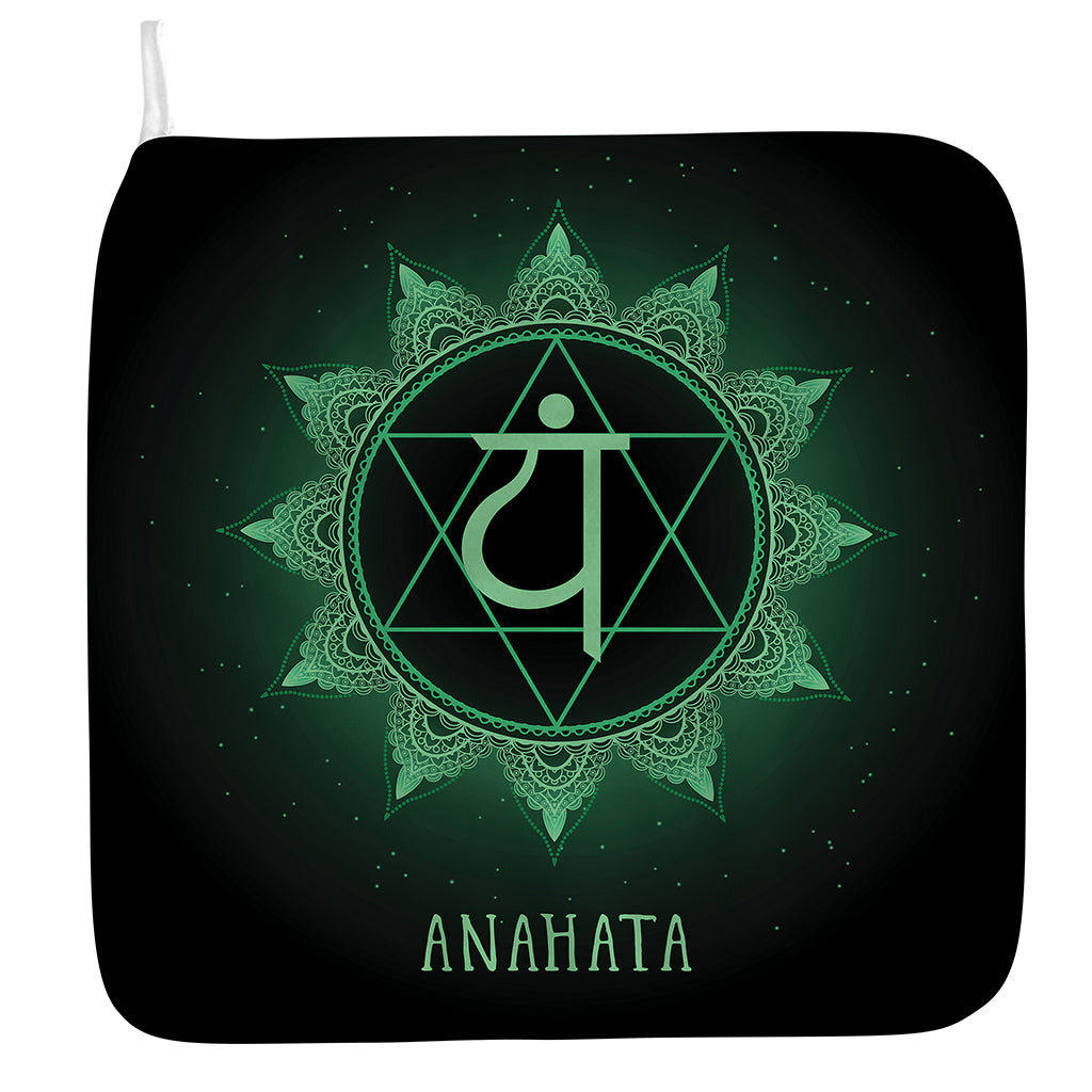 Anahata Chakra Symbol Print Hand Towel