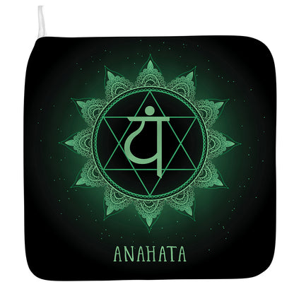 Anahata Chakra Symbol Print Hand Towel