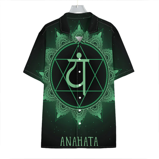 Anahata Chakra Symbol Print Hawaiian Shirt