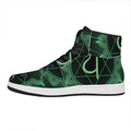 Anahata Chakra Symbol Print High Top Leather Sneakers