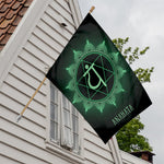 Anahata Chakra Symbol Print House Flag