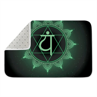 Anahata Chakra Symbol Print Indoor Door Mat