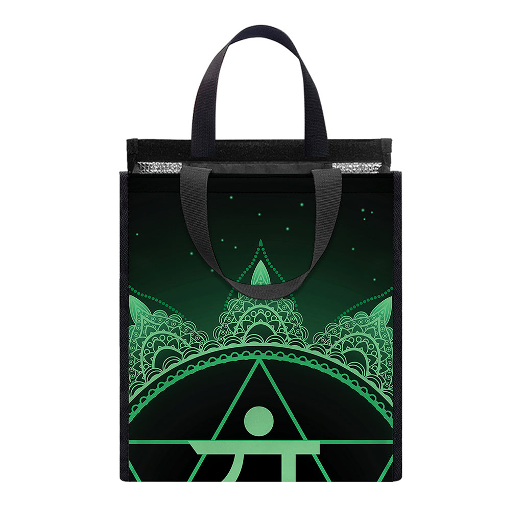 Anahata Chakra Symbol Print Insulated Lunch Tote