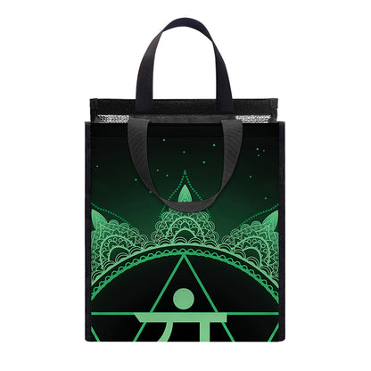 Anahata Chakra Symbol Print Insulated Lunch Tote