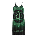 Anahata Chakra Symbol Print Jersey Midi Cami Dress