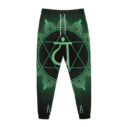 Anahata Chakra Symbol Print Jogger Pants