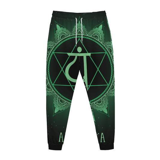 Anahata Chakra Symbol Print Jogger Pants