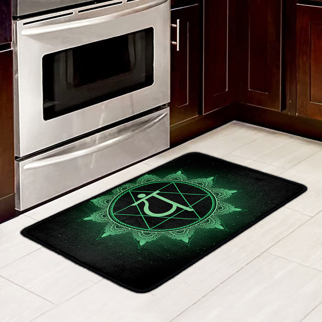 Anahata Chakra Symbol Print Kitchen Mat