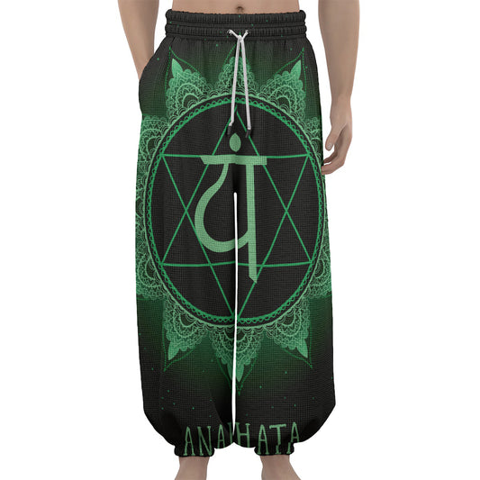 Anahata Chakra Symbol Print Lantern Pants