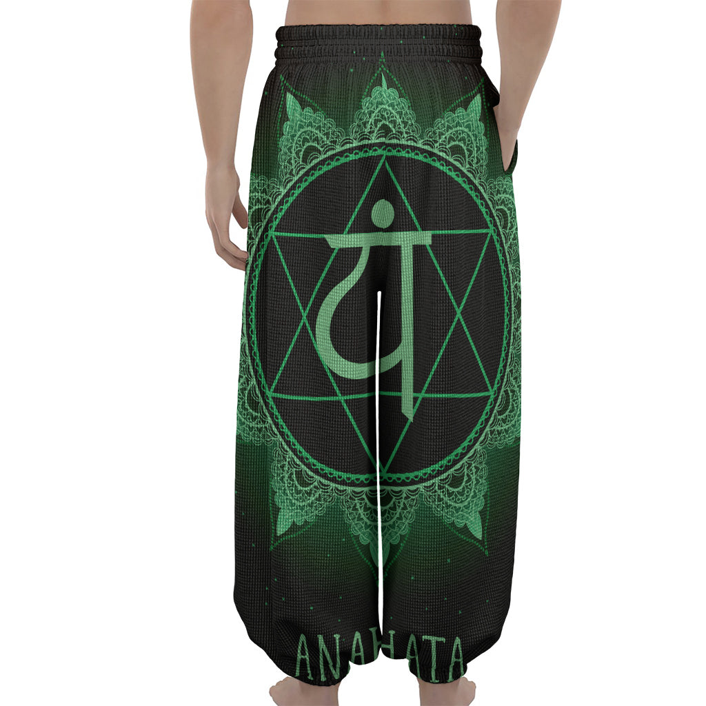 Anahata Chakra Symbol Print Lantern Pants