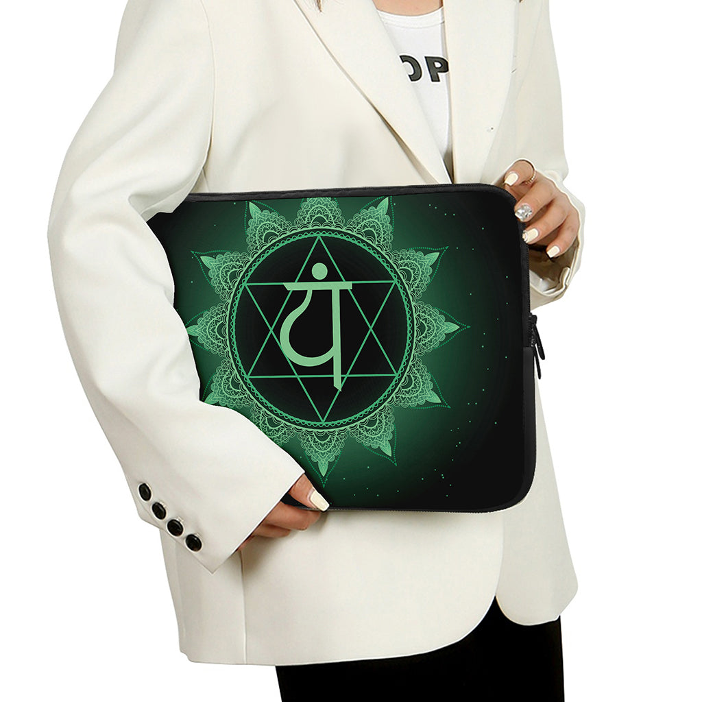 Anahata Chakra Symbol Print Laptop Sleeve